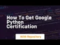 how to get google python certification