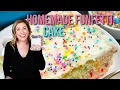Homemade Funfetti Cake Confetti Sheet Cake