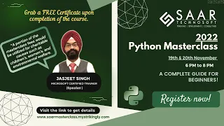 2-Day Python Masterclass 2022 Python Full Course for Beginners Learn Python From Scratch