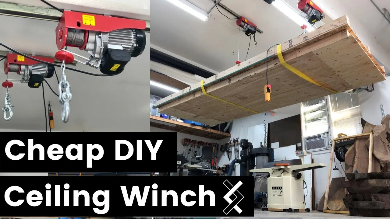 Cheap DIY Ceiling Winch—Overhead Hoist
