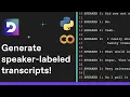 Create speaker labeled transcripts with Google Colab Deepgram Studios