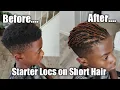 Starter Locs on Short Natural Hair Men s Locs Comb Coils