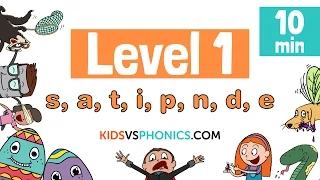 Learn Phonics - Level 1 Complete Collection 10min S A T I P N D E