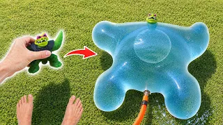 ¿QUÉ PASARÍA AL PONER 100 LITROS DE AGUA EN ESTE COCODRILO ANTIESTRÉS? 😱 ¡INUNDÉ TODO EL PATIO!