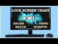 Creating a Crazy Lock Screen Application using Batch Script procedure is given in description