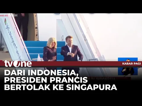 Akhiri Kunjungan di Indonesia, Macron Bertolak Ke Singapura