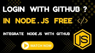 Node js Login with GitHub OAuth Authentication Tutorial in Node js GitHub OAuth Integration