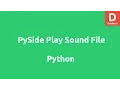 Play Sound Files with PySide in Python