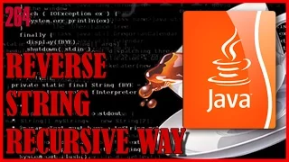 JAVA Recursion - Reverse a string