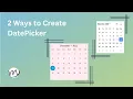 How to Make Datepicker Without 3rd Party Library Two Ways to Create Date Input in Your Website