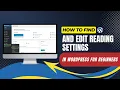 How To Find And Edit Reading Settings In WordPress For Beginners