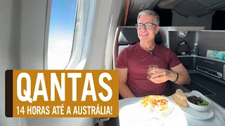 QANTAS - EXECUTIVA DO B787 VOANDO SOBRE O PACÍFICO DE SANTIAGO, NO CHILE, ATÉ SYDNEY, NA AUSTRÁLIA!
