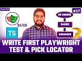 Playwright Typescript Write First Playwright Automation Test Pick Locator Playwright Testing