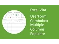 Excel VBA UserForm Combobox Multiple Columns Populate List Property