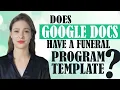 Does Google Docs Have A Funeral Program Template