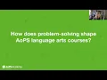 AoPS Webinar Mastering Language Arts through Problem Solving the AoPS Approach