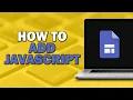 How To Add JavaScript to Google Sites Quick Tutorial