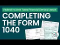 Completing the Form 1040 High School Financial Literacy Income Tax Lesson