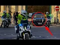 Special Escort Police Block Road for Royal Motorcade In Central London