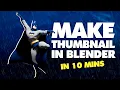 How to create YouTube Thumbnail with 3d character in 10 minutes Blender Tutorial