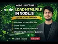 Node js Lecture 11 Load HTML File in Node js FS Module Explained Hindi