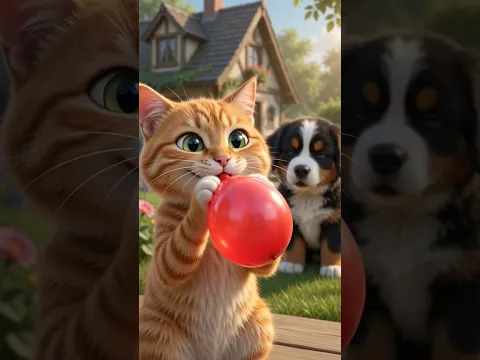 BOOM! π₯ Scared Me! π€£ #funny #cute #cat #3danimation #viral