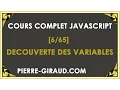 COURS COMPLET JAVASCRIPT - Presentation des variables en JavaScript