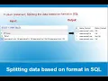 Splitting data based on format in SQL LEAD SubString Replace CharIndex recursive CTE V24