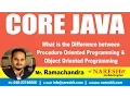 Difference between POP and OOP Core Java Tutorial Mr Ramachandra