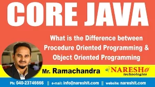 Difference between POP and OOP Core Java Tutorial Mr Ramachandra
