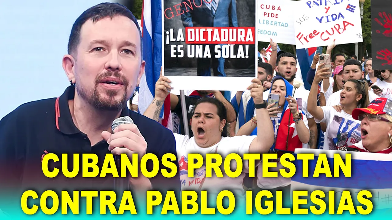 Exiliados cubanos PROTESTAN contra la flotilla de Pablo Iglesias: "Es un insulto para los cubanos”