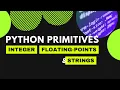 Python Primitives Integer Floating Points and Strings