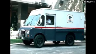 1978 Mail carriers delivering inside the post office