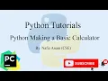 How to make a bacis Calculator using Python Python Tutorial Nafiz Anam