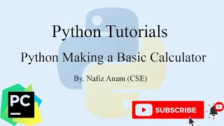 How to make a bacis Calculator using Python Python Tutorial Nafiz Anam