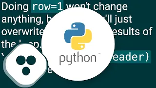 How to skip the headers when processing a csv file using Python