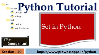 Python Tutorial for Beginners set in python