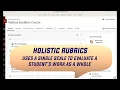 Creating Holistic Rubrics in Blackboard Ultra