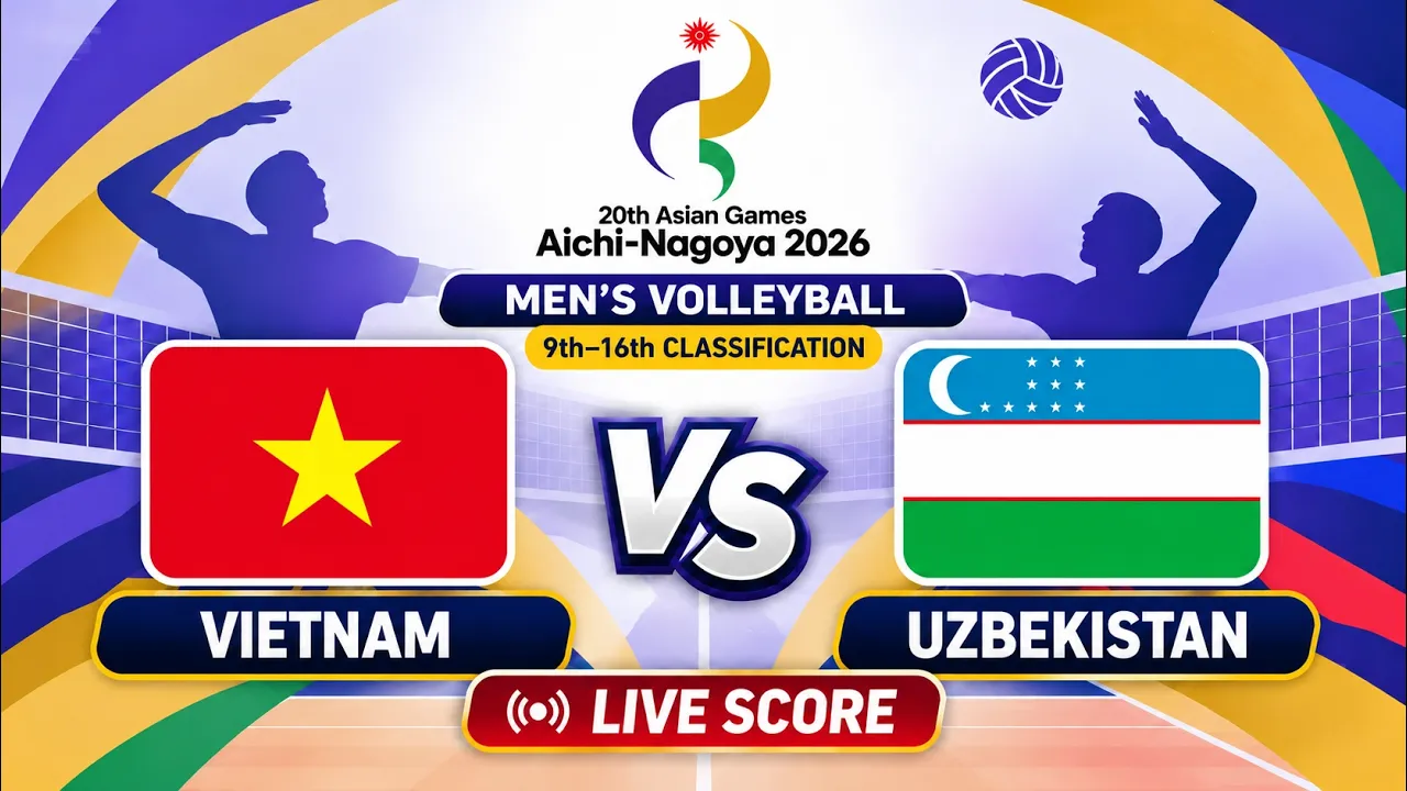 🔴 LIVE | VIETNAM vs UZBEKISTAN | (9-16th) AG 2026 Men's Volleyball | Livescore Volleyball