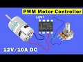 Lagu Make a 12V DC motor speed controller using NE555 IC, PWM controller