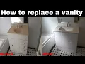 How to remove and install bathroom vanity - DIY