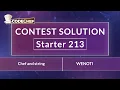 Chef and string WENOTI Starter 213 CodeChef Solution