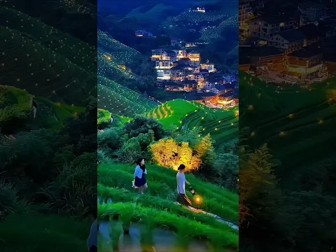 China's Village Glowing Like Fireflies 🎑 #china #shorts