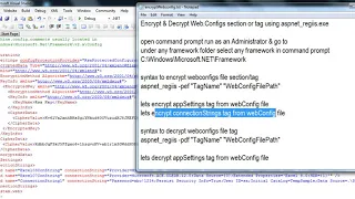 Encrypt Decrypt Web Configs section or tag using aspnet - regiis