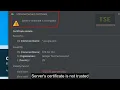How to fix Server s certificate is not trusted Untrusted Server s certificate Android Studio