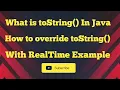 What is toString Method in java and how to override toString method