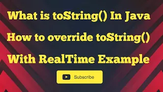What is toString Method in java and how to override toString method
