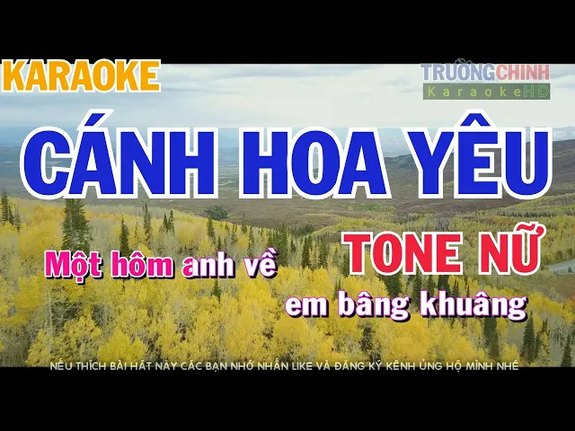 Karaoke Cánh Hoa Yêu Tone Nữ Beat Chuẩn Đễ Hát