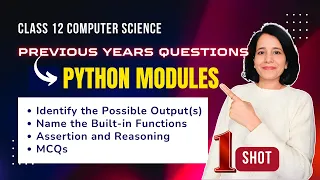 PYQs on Python MODULES random Module Class 12 Computer Science ENGLISH