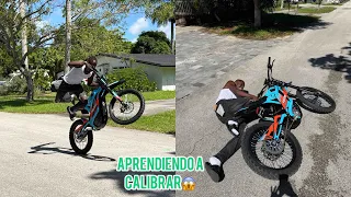 MI PRIMERA CAÍDA Aprendiendo a calibrar mi nueva Moto Eléctrica Falcon EN MIAMI 😱